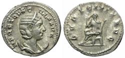 Ancient Coins - Herennia Etruscilla (AD 249-251) AR Antoninianus / Pudicitia