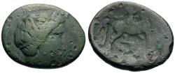 Ancient Coins - Thessaly. Phakion Æ23 / Horse