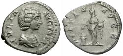 Ancient Coins - Julia Domna (AD 193-217) AR Denarius / Pietas