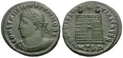 Ancient Coins - Constantine II, as Caesar (AD 316-337) Æ3 / Camp Gate
