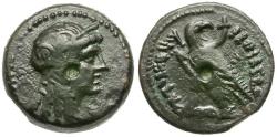Ancient Coins - Ptolemaic Kings of Egypt. Ptolemy VI Philometor (163-145 BC) Æ17 / Demeter