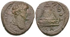 Ancient Coins - Antoninus Pius (AD 138-161). Commagene. Zeugma Æ22 / Temple with Sacred Grove