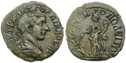 Ancient Coins - Gordian III (AD 238-244). Thrace. Hadrianopolis Æ26 / Tyche