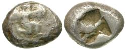 Ancient Coins - Caria.  Kaunos AR Archaic Stater / Winged Figure