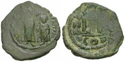 Ancient Coins - *Sear 805* Byzantine Empire. Heraclius (AD 610-641) Æ Follis