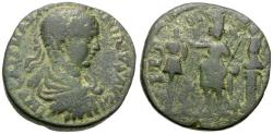 Ancient Coins - Severus Alexander (AD 222-235). Phoenicia. Tyre Æ28 / Astarte Crowned by Nike