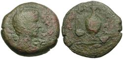 Ancient Coins - Augustus (27 BC-AD 14). Egypt. Alexandria Æ 40 Drachmai / Sacrificial Implements