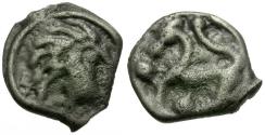 Ancient Coins - Ancient France. Celtic Gaul. Senones Tribe Potin / Horse