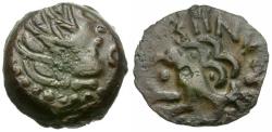 Ancient Coins - Ancient France. Celtic Gaul. Senones Tribe Æ15 / Bird