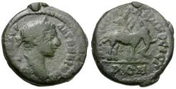 Ancient Coins - Elagabalus (AD 218-222). Moesia Inferior. Nicopolis ad Istrum Æ17 / Elephant