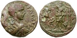 Ancient Coins - Severus Alexander (AD 222-235). Phoenicia. Tyre Æ25 / Astarte Crowned by Nike