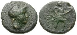 Ancient Coins - Thessaly. Magnetes Æ15 / Artemis