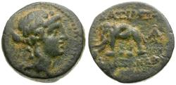 Ancient Coins - Seleukid Kings. Alexander I Balas (152-145 BC) Æ14 / Elephant