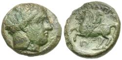 Ancient Coins - Kings of Macedon. Philip II (359-336 BC) Æ18 / Youth on Horseback