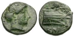 Ancient Coins - Caria. Knidos Æ11 / Prow