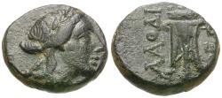 Ancient Coins - Phrygia. Laodiceia ad Lycum Æ14 / Tripod