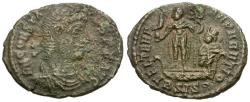 Ancient Coins - Constans (AD 337-350) Æ3 / Emperor on Galley