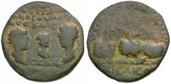 Ancient Coins - Valerian I (AD 253-260) with Valerian II and Gallienus. Bithynia. Nicaea Æ24 / Dynastic Issue