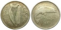 Ancient Coins - Ireland Silver Florin / Salmon