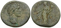 Ancient Coins - Antoninus Pius (AD 138-161) Æ Sestertius / Ex Curtis Clay Collection