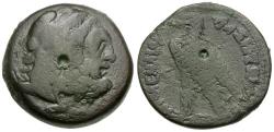Ancient Coins - Ptolemaic Kings of Egypt. Ptolemy V Epiphanes (204-180 BC) Æ24 / Herakles
