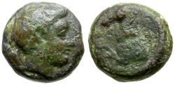 Ancient Coins - Sicily. Panormos (Ziz) Æ12 / Horse