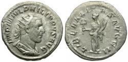 Ancient Coins - Philip I (AD 244-249) AR Antoninianus / Liberalitas