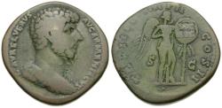 Ancient Coins - Lucius Verus (AD 161-169) Æ Sestertius / Victory