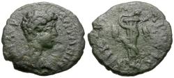 Ancient Coins - Caracalla, as Caesar (AD 196-198). Moesia Inferior. Nicopolis ad Istrum Æ17 / Serpent