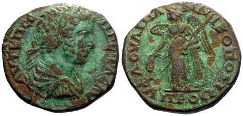 Ancient Coins - VF/VF Geta Provincial Bronze / Nemisis