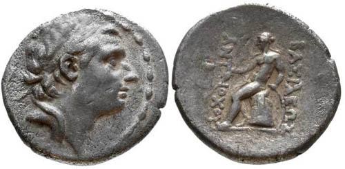 Ancient Coins - aVF/aVF AR Tetradrachm of Antiochus III, The Great