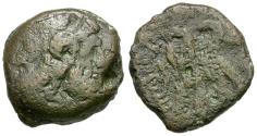 Ancient Coins - Ptolemaic Kings of Egypt. Ptolemy IX Soter II (117-81 BC) and Ptolemy X Alexander I (114-88 BC) Æ18 / Two Eagles