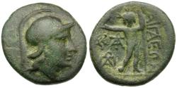 Ancient Coins - Aeolis. Aigai Æ18 / Zeus