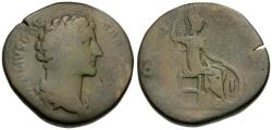 Ancient Coins - Marcus Aurelius, as Caesar (AD 139-161) Æ Sestertius / Minerva