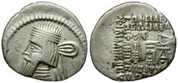 Ancient Coins - Kings of Parthia. Artabanos IV (AD 10-38) AR Drachm / Archer