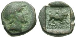 Ancient Coins - Phrygia. Kibyra Æ11 / Bull
