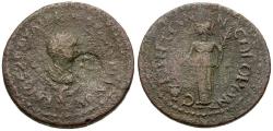 Ancient Coins - Gallienus (AD 253-268). Pamphylia. Side Æ30 / Voting Scene