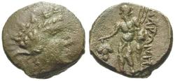 Ancient Coins - Thrace. Maroneia Æ16 / Dionysos