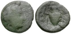 Ancient Coins - Aeolis. Larissa Phrikonis Æ15 / Amphora