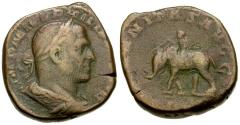 Ancient Coins - Philip I (AD 244-249) Æ Sestertius / Elephant