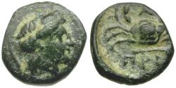 Ancient Coins - Mysia. Priapos Æ11 / Crab