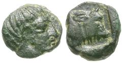Ancient Coins - Asia Minor. Uncertain Mint Æ8 / Bull's Head