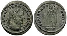 Ancient Coins - Galerius, as Casear (AD 293-305) Æ Follis / Genius