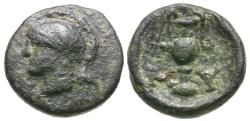 Ancient Coins - Aeolis. Myrina Æ10 / Amphora
