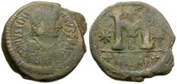 Ancient Coins - *Sear 216* Byzantine Empire. Justinian I (AD 527-565) Æ Follis