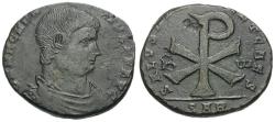 Ancient Coins - Magnentius (AD 350-353) Æ Centenionalis / Chistogram