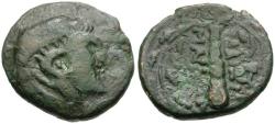 Ancient Coins - Akarnania and Aetolia. Leukas Æ19 / Club