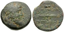 Ancient Coins - Demetrios II Nikator, second reign (129-125 BC) Æ21 / Thunderbolt