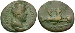 Ancient Coins - Commodus (AD 177-192). Mysia. Parion Æ23 / Capricorn