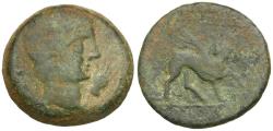Ancient Coins - Spain. Iberia. Castulo Æ AS / Sphinx